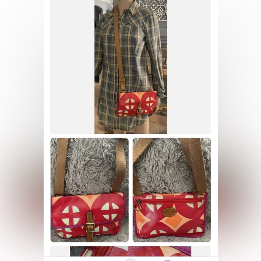 Fossil Crossbody / Shoulder Bag – Bright Geometric Print - Picture 5 of 5
